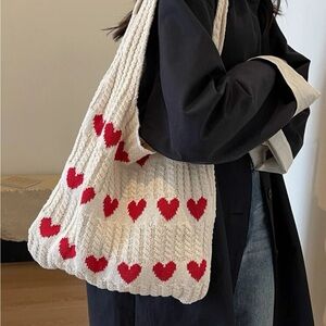 Handmade Crochet Medium Size High Capacity Shoulder Tote Bag